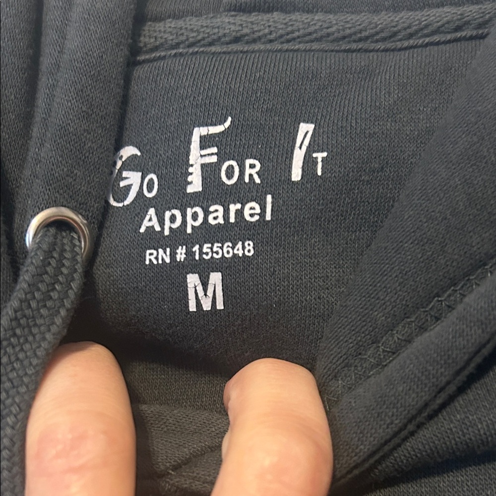 Go For It Apparel dark green hoodie with New York. - Picture 2 of 3
